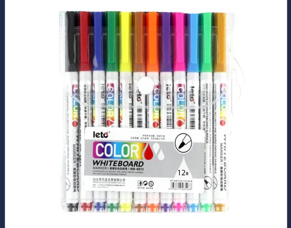 White Board Marker 12 Pcs Set MultiColour Best For WhiteBoard
