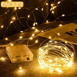 PACKIFY Chilli Milli 10Ft 30LEDs Mini Fairy Lights Battery Operated - String Night Light for Room Decoration