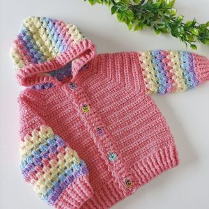 Crochet baby hoodie